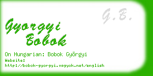 gyorgyi bobok business card